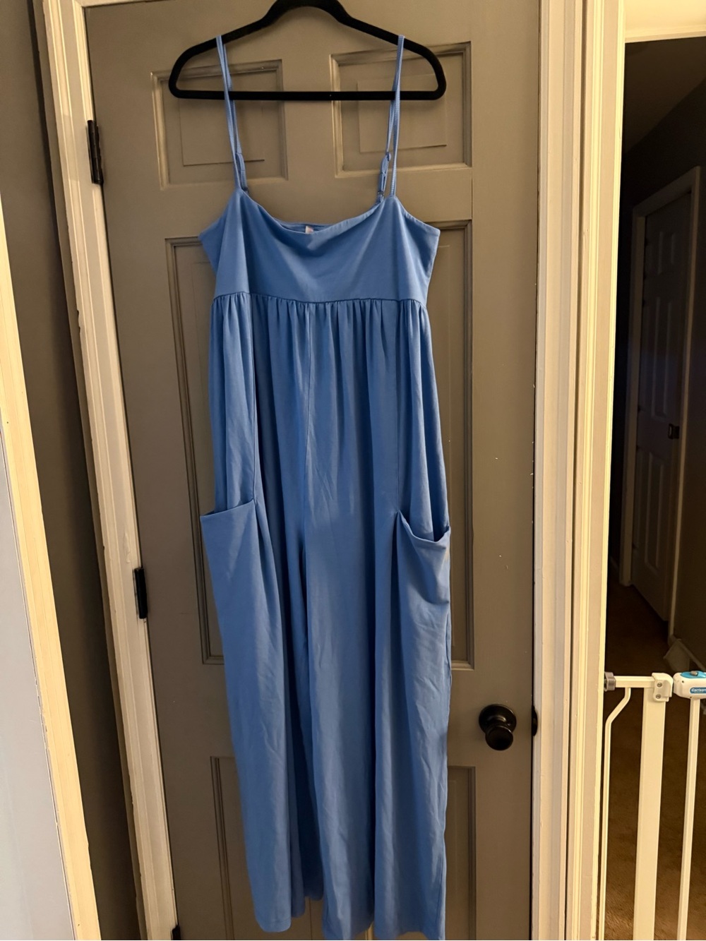 Light Blue Free People hot shot strappy onesie